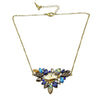 Flower Maxi Statement Necklace Antique Gold